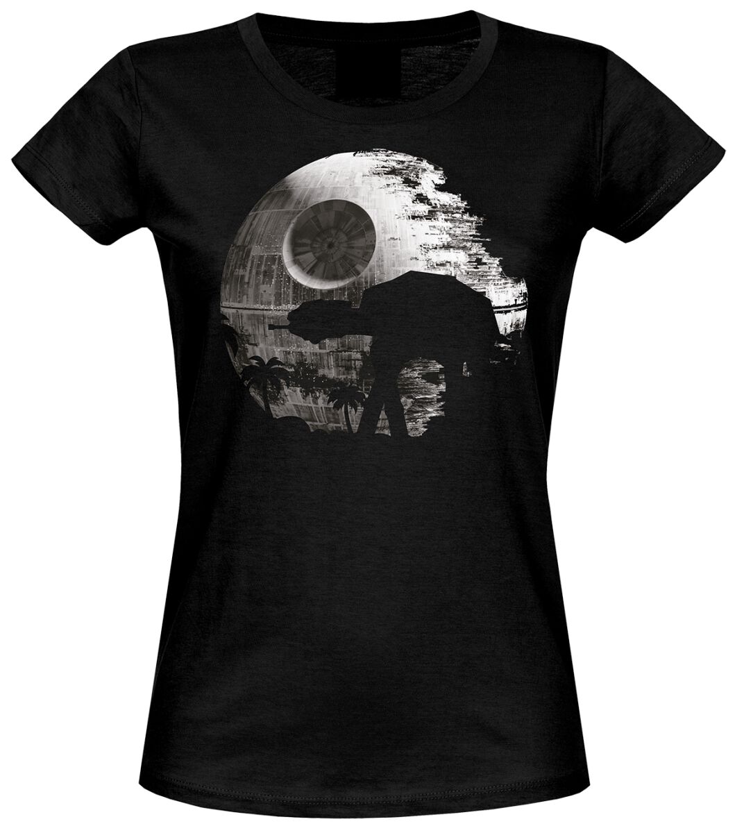 Star Wars T-Shirt - AT-AT - Death Star - S bis XXL - für Damen - Größe M - schwarz  - Lizenzierter Fanartikel von Star Wars