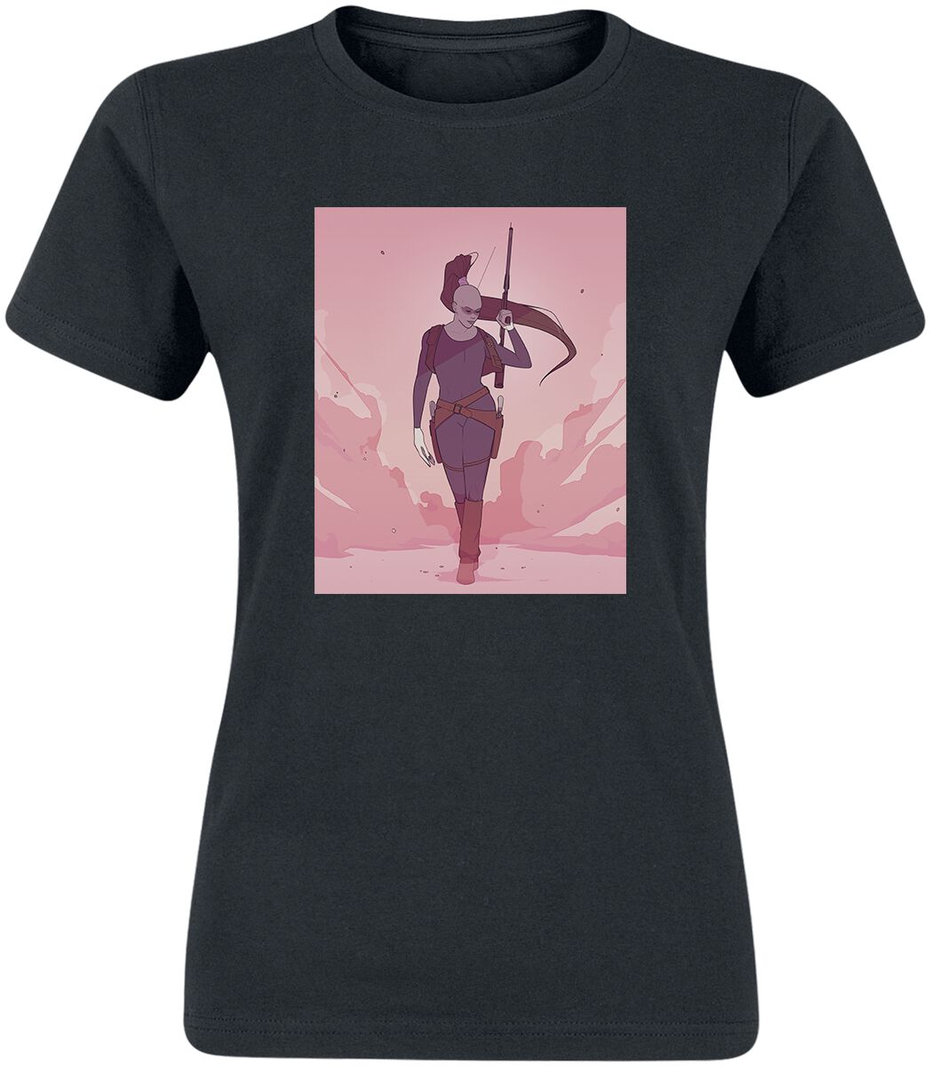 Star Wars T-Shirt - Ahsoka - Aura Sing - S bis L - für Damen - Größe L - schwarz  - Lizenzierter Fanartikel von Star Wars