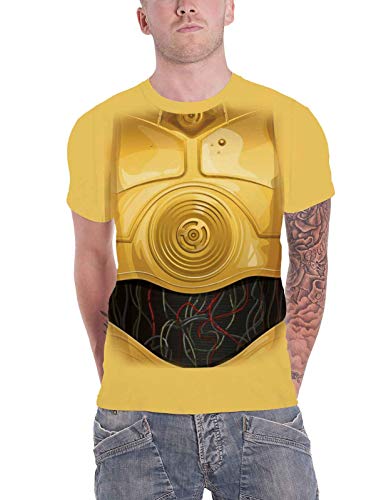 Star Wars T Shirt C-3PO Droid Chest Costume Nue offiziell Herren von Star Wars