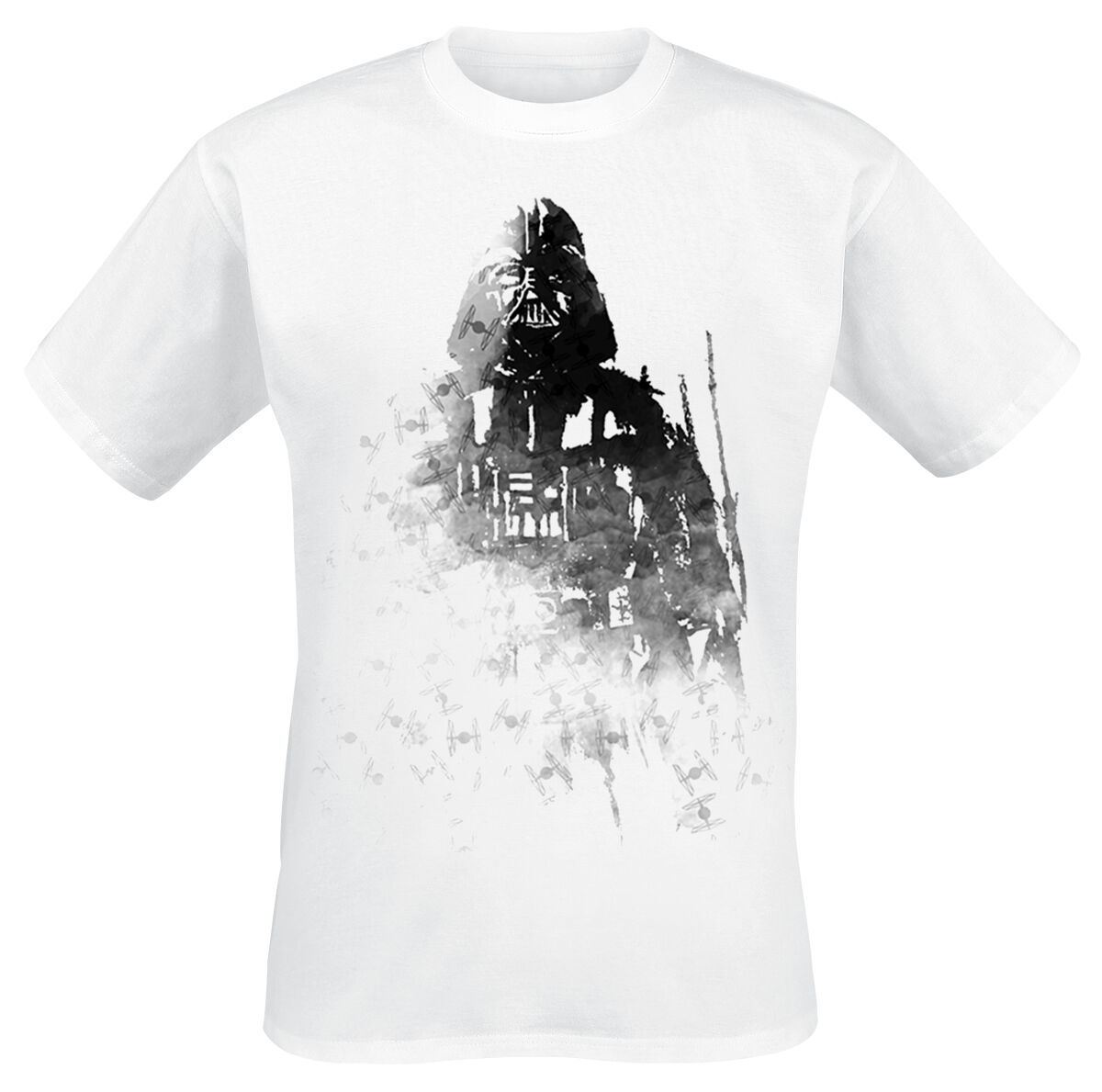 Star Wars T-Shirt - Darth Vader Ink - S bis XXL - für Männer - Größe M - weiß  - EMP exklusives Merchandise! von Star Wars