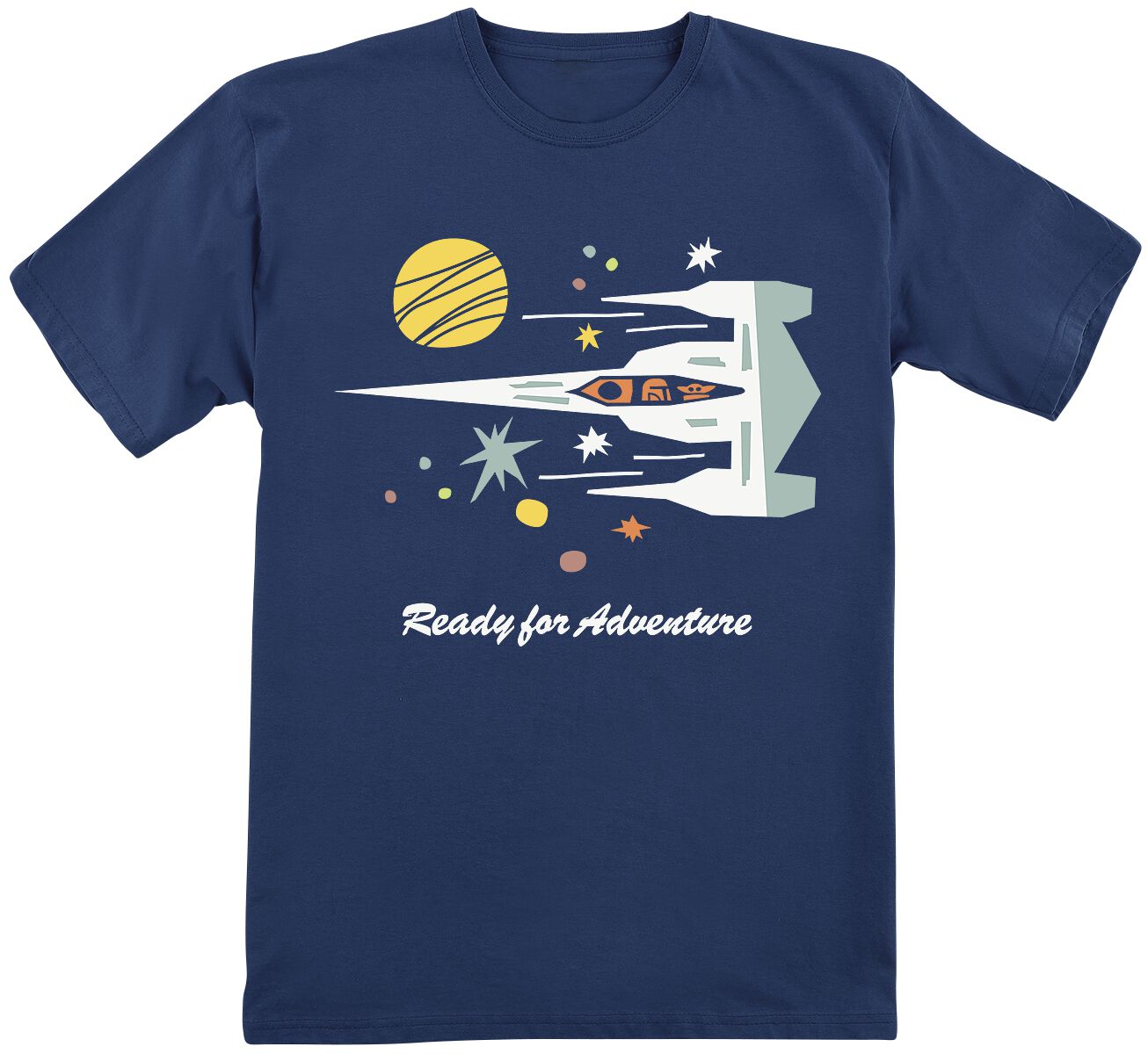 Star Wars T-Shirt - Kids - The Mandalorian - Season 3 - Ready For Adventure - 116 bis 164 - für Mädchen & Jungen - Größe 164 - navy  - EMP exklusives von Star Wars