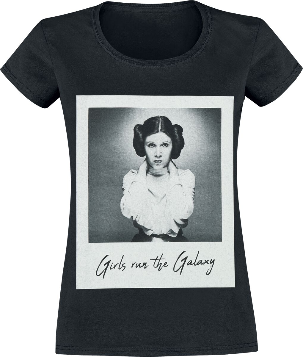 Star Wars T-Shirt - Leia - Girls Run The Galaxy - S bis XXL - für Damen - Größe S - schwarz  - EMP exklusives Merchandise! von Star Wars