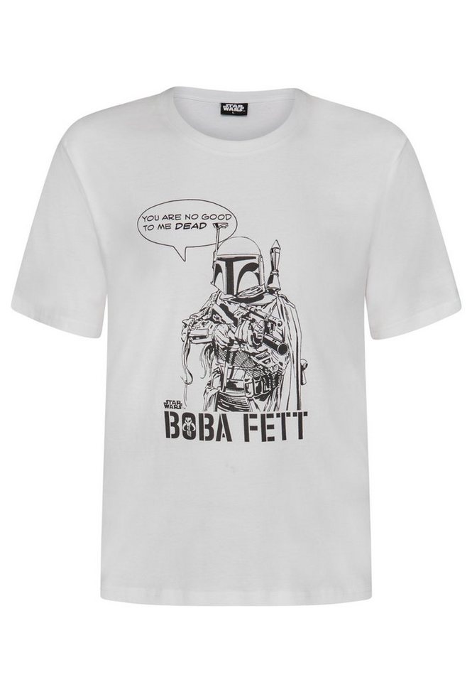 Star Wars T-Shirt Star Wars Boba Fett Herren T-Shirt Kurzarm-Shirt von Star Wars