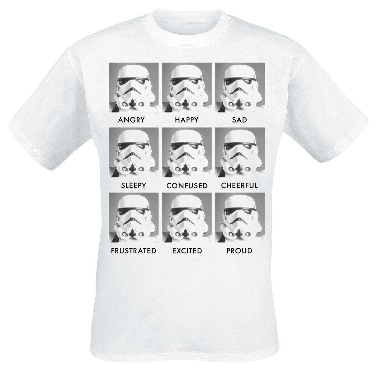 Star Wars T-Shirt - Stormtrooper - Emotions - 4XL bis 5XL - für Männer - Größe 4XL - weiß  - Lizenzierter Fanartikel von Star Wars