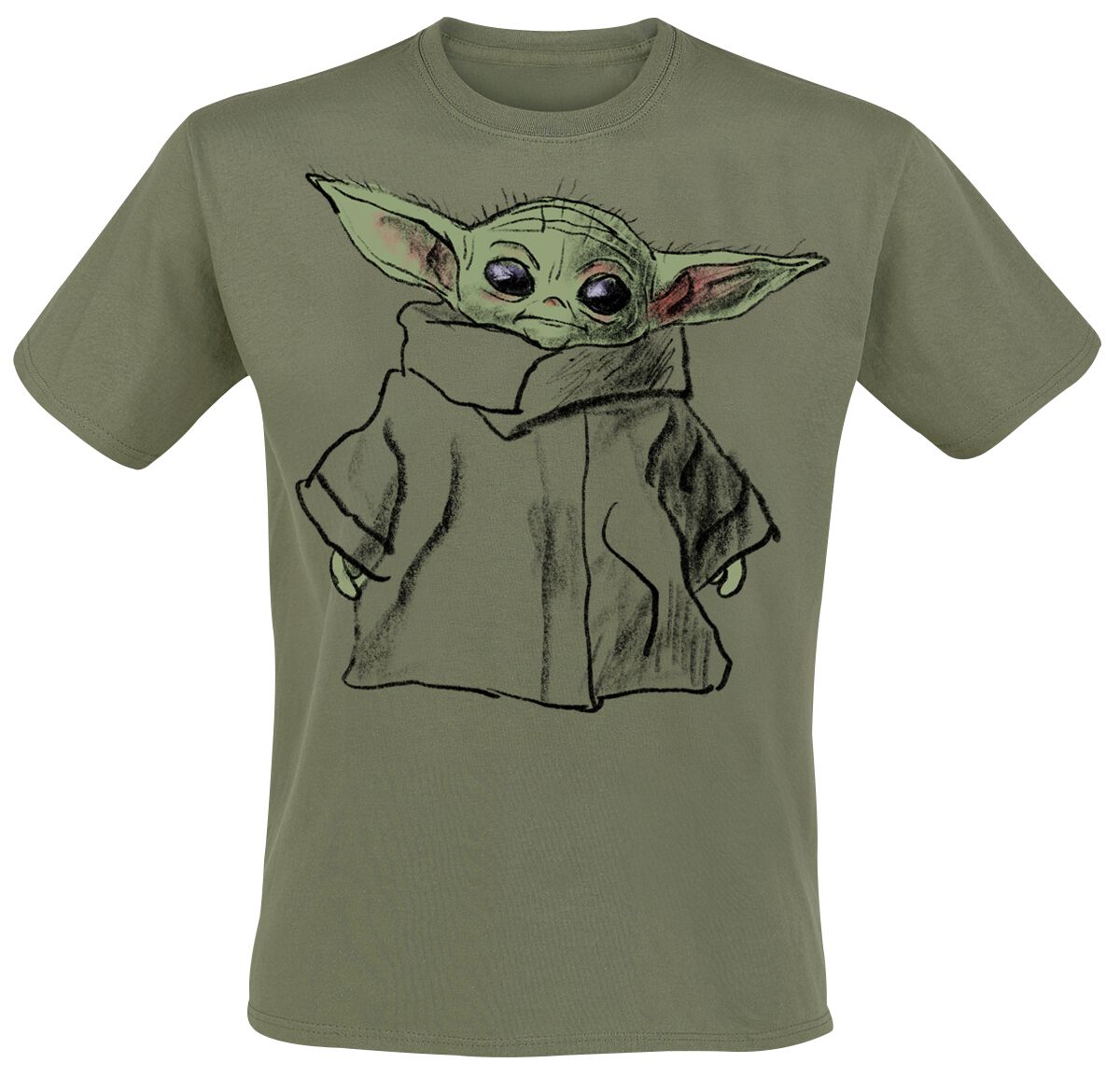 Star Wars T-Shirt - The Mandalorian - Grogu - Sketch - S bis XXL - für Männer - Größe S - grün  - EMP exklusives Merchandise! von Star Wars