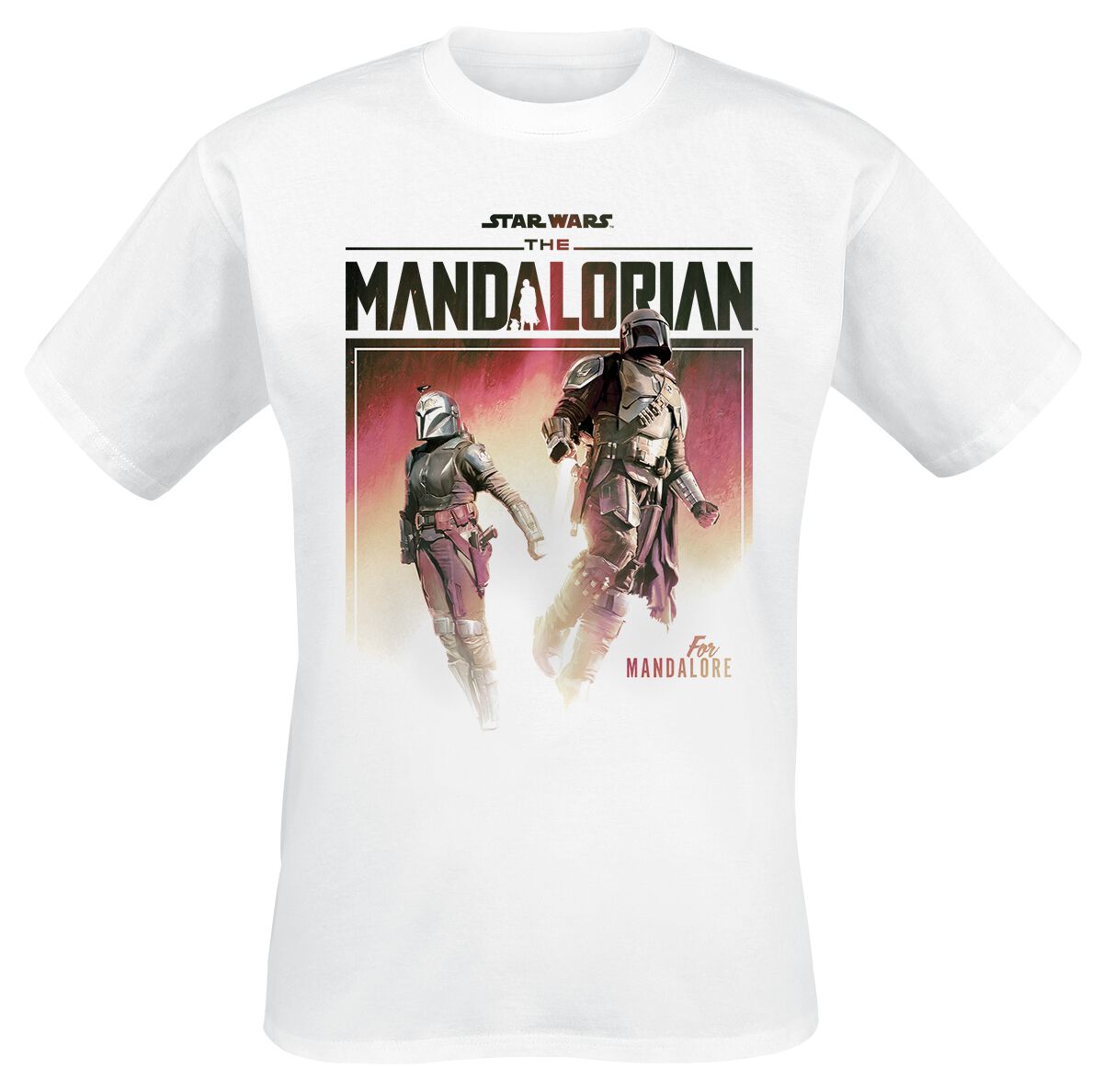 Star Wars T-Shirt - The Mandalorian - Season 3 - For Mandalore - S bis XL - für Männer - Größe XL - weiß  - Lizenzierter Fanartikel von Star Wars