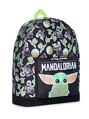 Star Wars The Mandalorian Baby Yoda Kinder Rucksack Schwarz Grün, Schwarz , One size von Star Wars