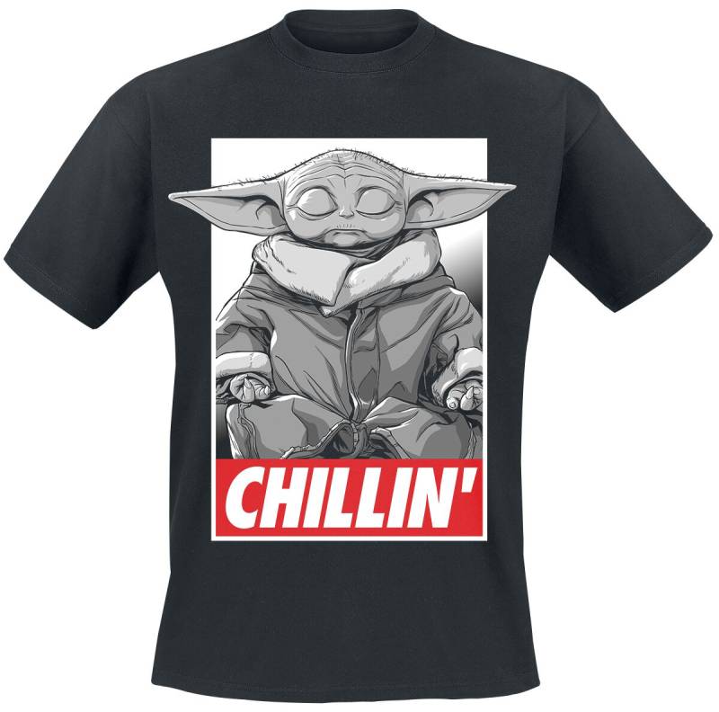 Star Wars The Mandalorian - Chillin T-Shirt schwarz in M von Star Wars