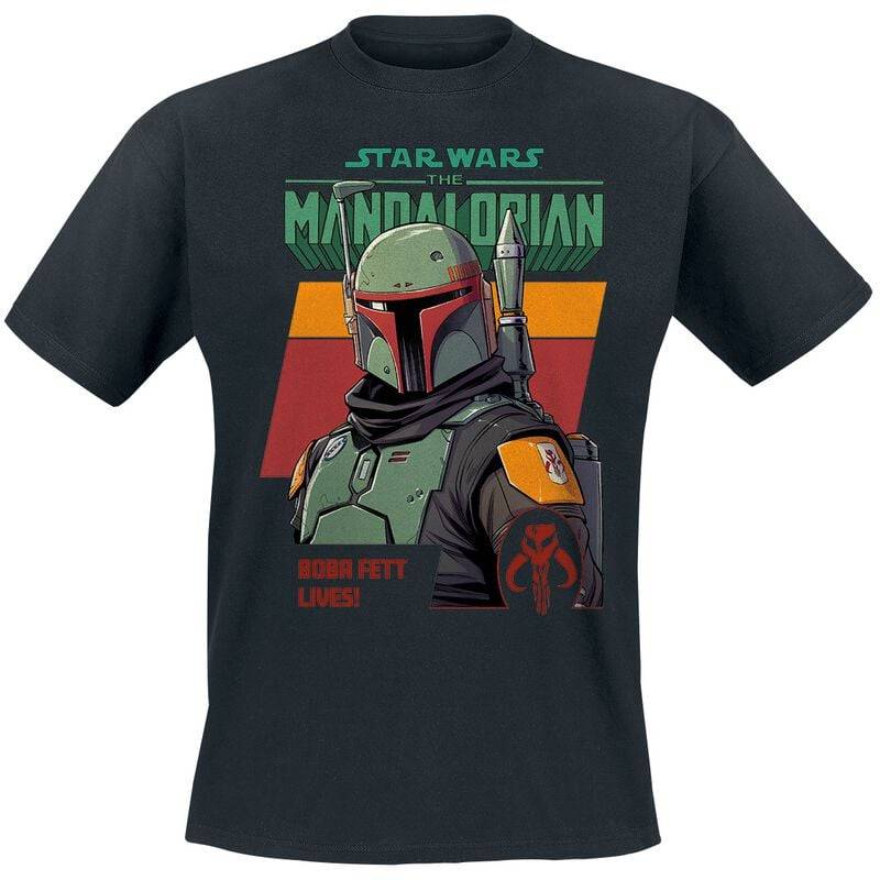 Star Wars The Mandalorian - Fett Lives T-Shirt schwarz in L von Star Wars