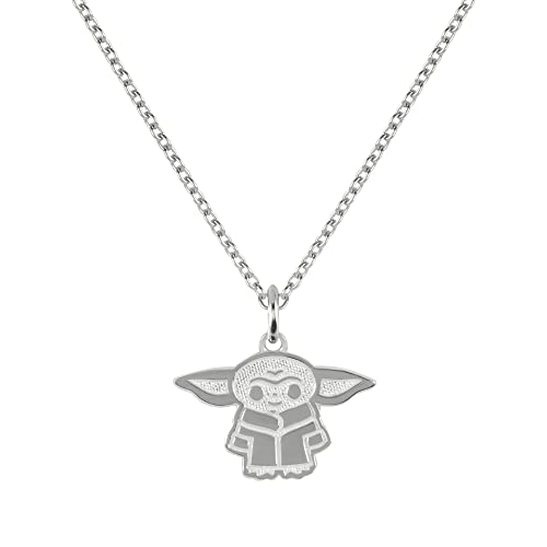 Star Wars The Mandalorian - Grogu Frauen Halskette silberfarben 925er Sterling Silber Fan-Merch, Filme von Star Wars