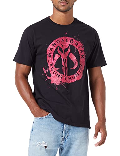 Star Wars The Mandalorian - Red Logo Männer T-Shirt schwarz XL von Star Wars