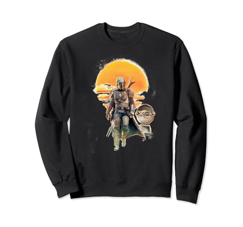 Star Wars The Mandalorian The Child Sunset Walk Portrait Sweatshirt von Star Wars