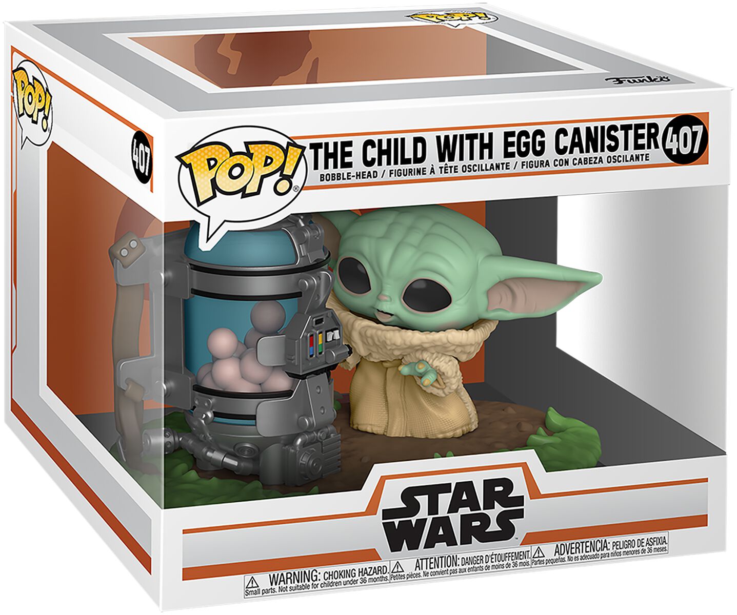 Star Wars The Mandalorian - The Child with Egg Canister (Pop! Deluxe) Vinyl Figur 407 Funko Pop! multicolor von Star Wars