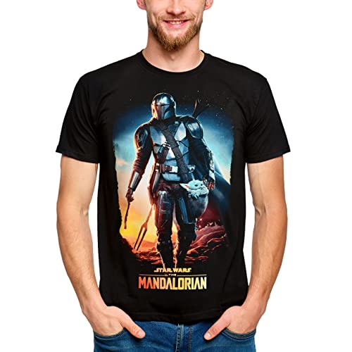 Star Wars The Mandalorian - Through The Galaxy Männer T-Shirt schwarz S von Elbenwald