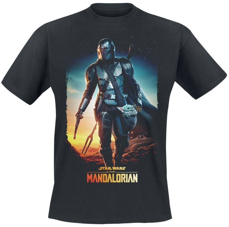 Star Wars The Mandalorian - Through the Galaxy T-Shirt schwarz in M von Star Wars