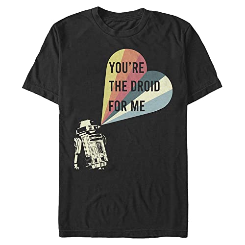 Star Wars Unisex Droid for Me Organic Short Sleeve T-Shirt, Black, L von Star Wars