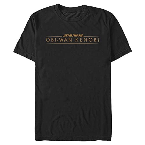 Star Wars Unisex Gold Logo Organic Short Sleeve T-shirt, Schwarz, XXL von Star Wars