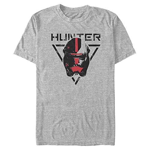 Star Wars Unisex Hunter Organic Short Sleeve T-shirt, Melange Grau, XL von Star Wars