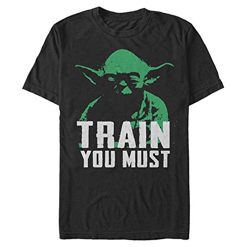 Star Wars Unisex Lift You Must Organic Short Sleeve T-shirt, Schwarz, M von Star Wars