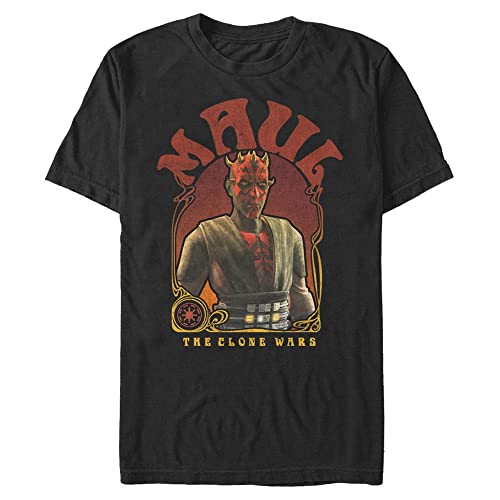 Star Wars Unisex Maul Nouveau Organic Short Sleeve T-shirt, Schwarz, S von Star Wars