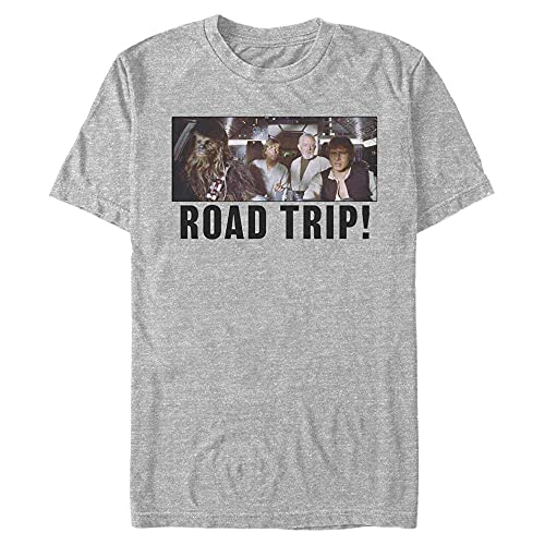 Star Wars Unisex Road Trip Organic Short Sleeve T-shirt, Melange Grey, L von Star Wars