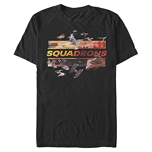 Star Wars Unisex Squadron Ships Organic Short Sleeve T-shirt, Schwarz, M von Star Wars