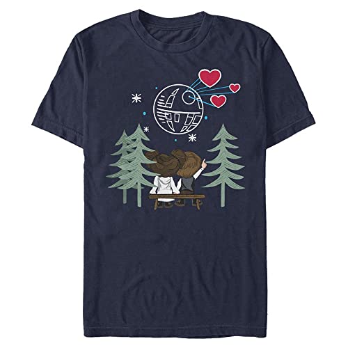 Star Wars Unisex Vday Leia Organic Short Sleeve T-shirt, Navy Blau, XXL von Star Wars