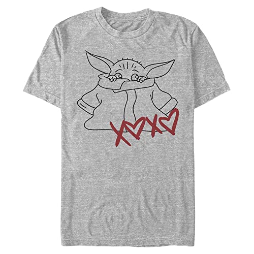 Star Wars Unisex Xoxo Organic Short Sleeve T-shirt, Melange Grau, M von Star Wars