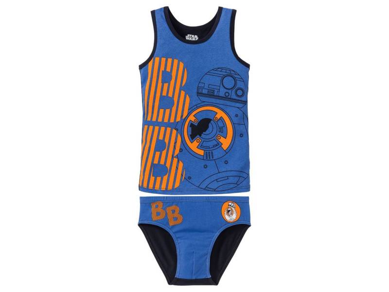 Star Wars Unterhemd Jungen Star Wars Unterhemd & Unterhose Set Blau 110-116 von Star Wars
