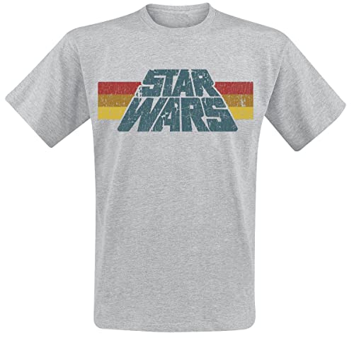 Star Wars Vintage 77 Männer T-Shirt grau meliert 4XL 97% Baumwolle, 3% Polyester Fan-Merch, Filme von Star Wars