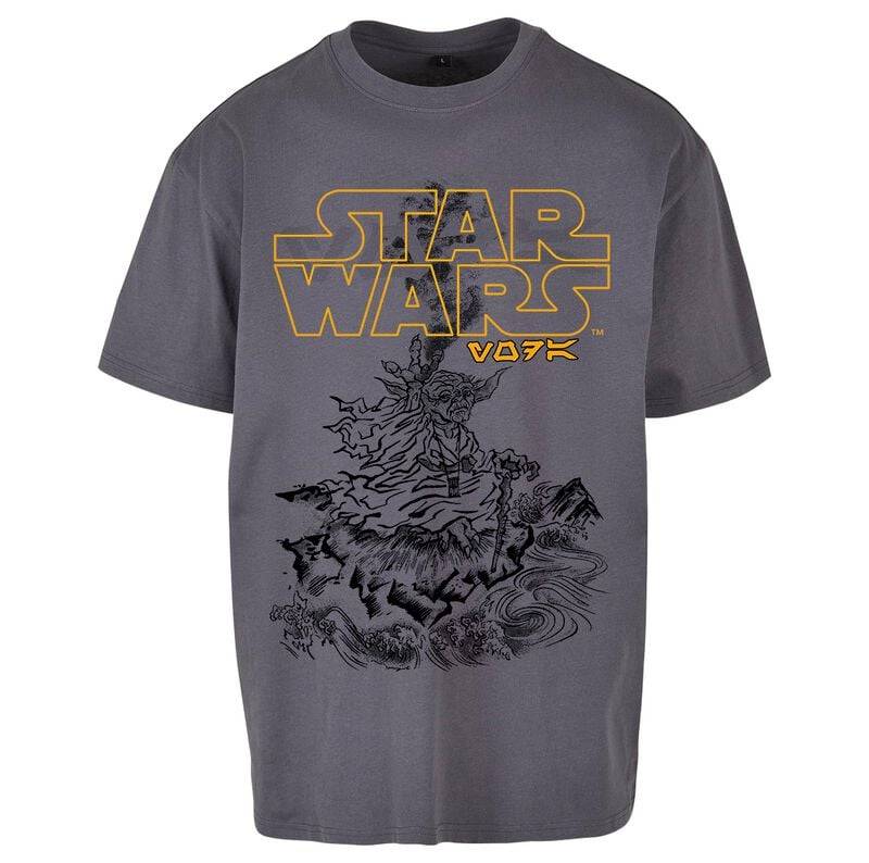 Star Wars Yoda - Japanese Oversize T-Shirt dunkelgrau in XXL von Star Wars