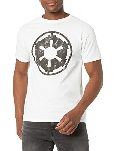 STAR WARS Young Herren Empire Emblem T-Shirt, Weiss/opulenter Garten, L von Star Wars