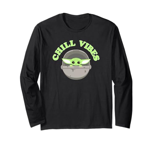 Star Wars: The Mandalorian Baby Yoda Chill Vibes Logo Langarmshirt von Star Wars