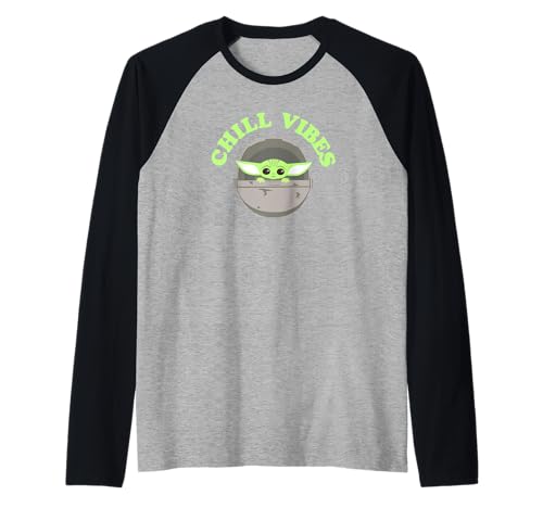 Star Wars: The Mandalorian Baby Yoda Chill Vibes Logo Raglan von Star Wars
