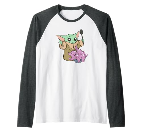 Star Wars: The Mandalorian Baby Yoda Cooking Lunch Time Raglan von Star Wars
