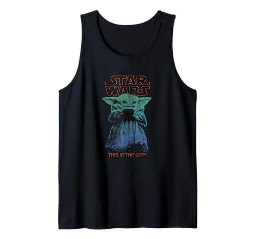 Star Wars: The Mandalorian Baby Yoda Holding Cup Color Faded Tank Top von Star Wars