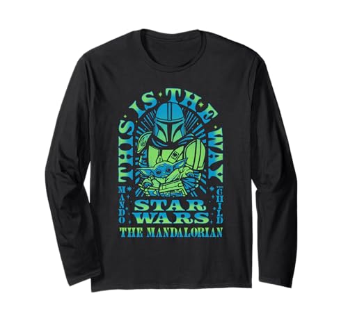 Star Wars: The Mandalorian Baby Yoda Mystic Retro Portrait Langarmshirt von Star Wars
