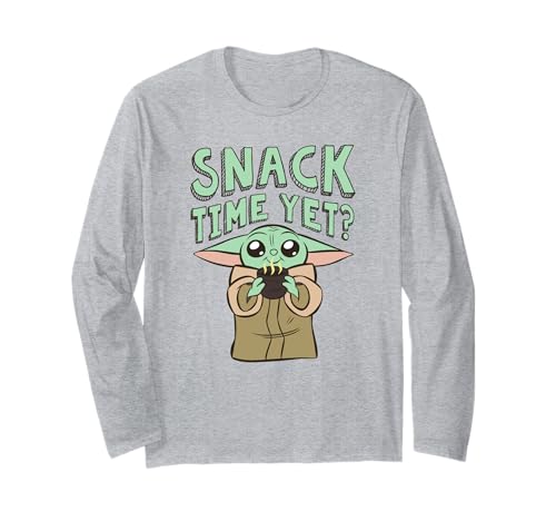 Star Wars: The Mandalorian Baby Yoda Snack Time Yet? Cute Langarmshirt von Star Wars