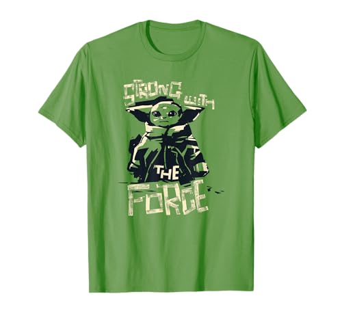 Star Wars: The Mandalorian Baby Yoda Strong With The Force T-Shirt von Star Wars