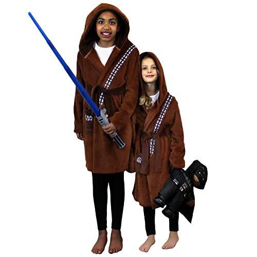 Unisex Kinder Star Wars Fleece Kapuzenmantel Jedi & Chewbacca Bademantel, Chewbacca, 11-12 Jahre von Star Wars