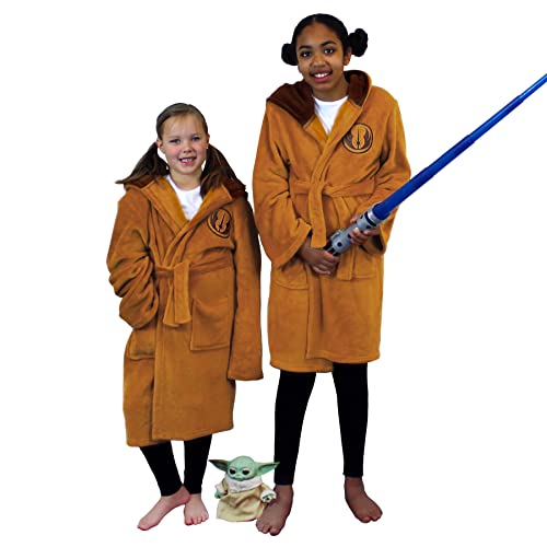 Unisex Kinder Star Wars Fleece Kapuzenmantel Jedi & Chewbacca Bademantel, Jedi, 9 - 10 Jahre von Star Wars
