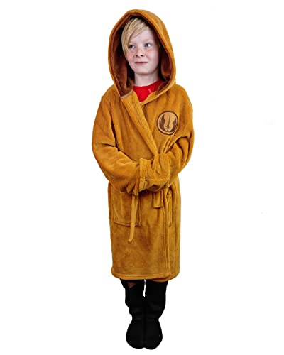 Unisex Kinder Star Wars Fleece Kapuzenmantel Jedi & Chewbacca Bademantel, Jedi, 9 - 10 Jahre von Star Wars