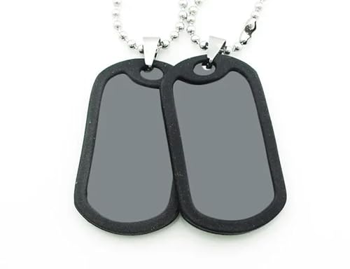 Kundenspezifische ID Doppel-Erkennungsmarke Anhänger Halsketten für Männer Armee Militär Soldat Schalldämpfer Kreis personalisierter Schmuck von Star.W