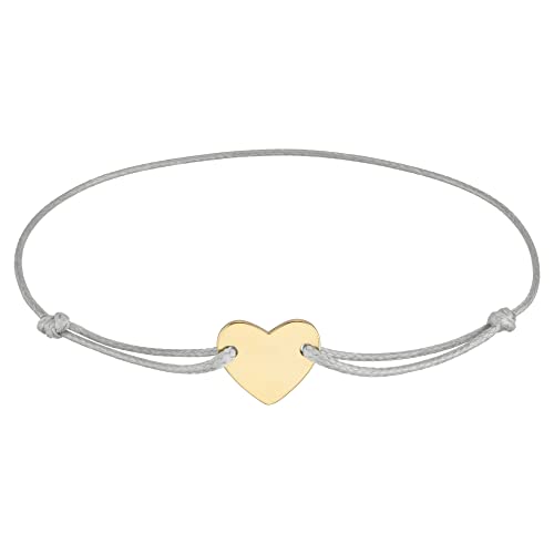 StarAppeal Herz Freundschafts Armband, Herz Armband in Silber und Gold, Größenverstellbar, Makramee Band für Frauen & Mädchen, Handmade (Silber-Gold) von StarAppeal