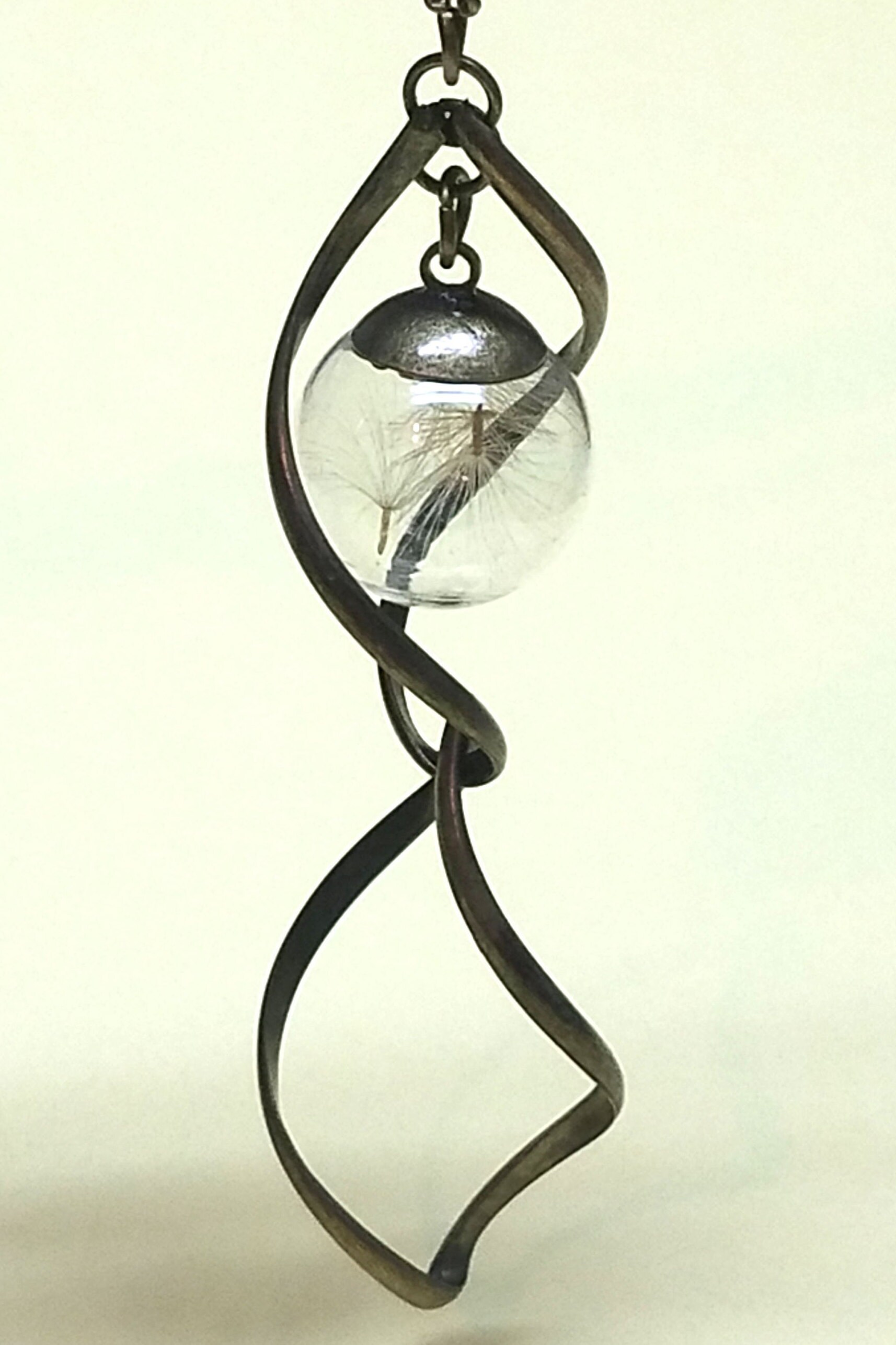 20102" Vintage-Stil Doppel Verdreht Halskette Mit Natürlichen Löwenzahn Samen in Hand Gemacht Glas Kugel, Sehr Einzigartiges Stück, Geschenk Für Sie 20102" Vintage-Stil Doppel Verdreht Halskette Mit Natürlichen Löwenzahn Samen in Hand Gemacht Glas Kugel, Sehr Einzigartiges Stück, Geschenk Für Sie von StarBuckJewelry