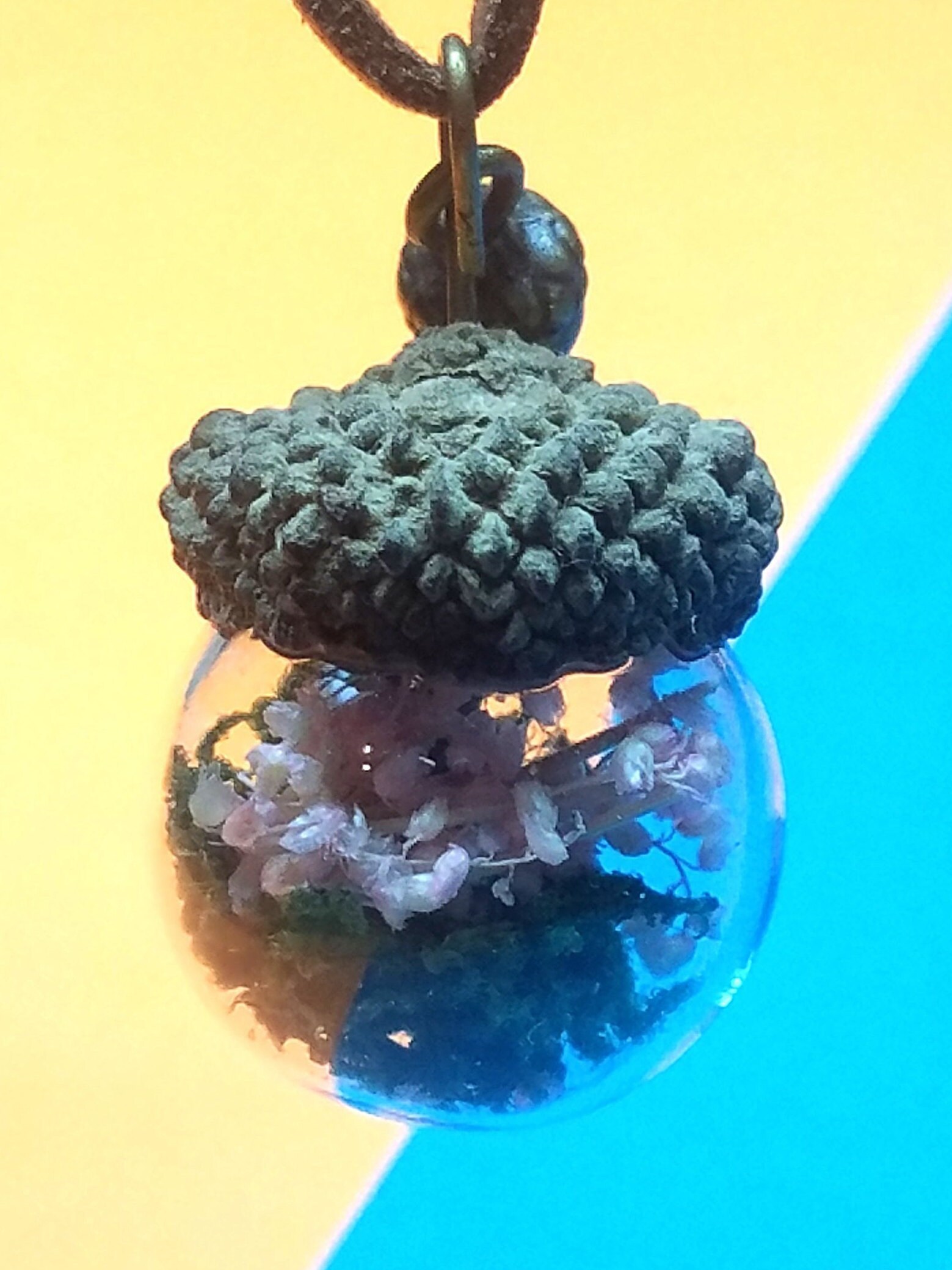 20110 " Eiche Samen Entworfen Mit Hand Made Glass Orb Natürliche Moss Und Getrocknete Rosa Blumen, Geschenk Für Sie 20110 " Eiche Samen Entworfen Mit Hand Made Glass Orb Natürliche Moss Und Getrocknete Rosa Blumen, Geschenk Für Sie von StarBuckJewelry