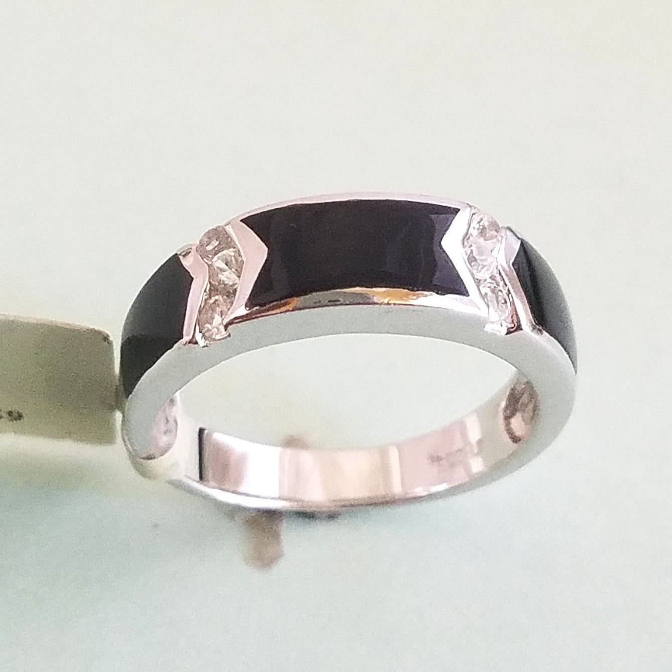 Damen Schwarzer Onix Ring Mit Cz 925 Sterling Silber, Geschenk Für Sie. #2076 Damen Schwarzer Onix Ring Mit Cz 925 Sterling Silber, Geschenk Für Sie. #2076 von StarBuckJewelry