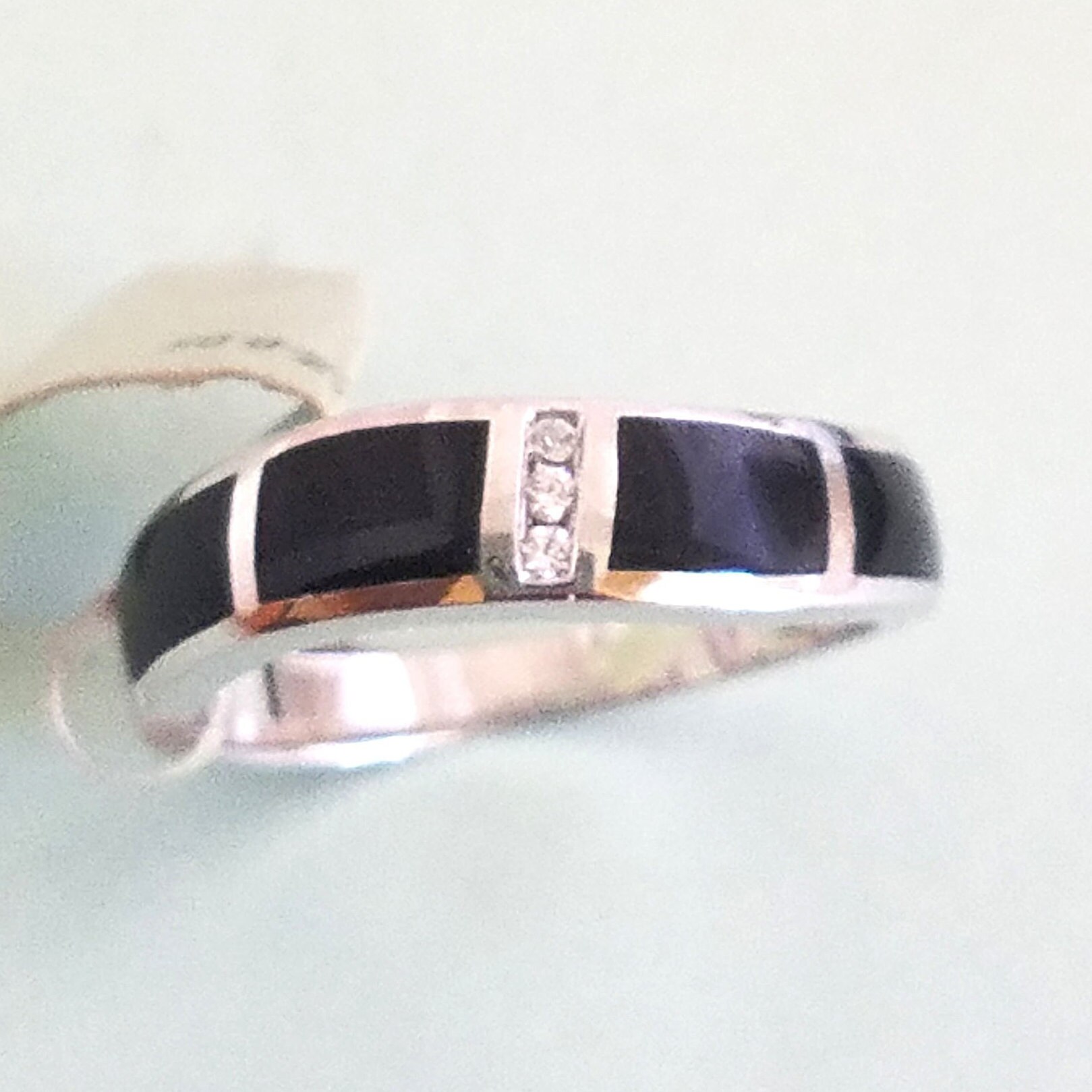 Damen Schwarzer Onix Ring Mit Cz 925 Sterling Silber, Geschenk Für Sie. #2078 Damen Schwarzer Onix Ring Mit Cz 925 Sterling Silber, Geschenk Für Sie. #2078 von StarBuckJewelry