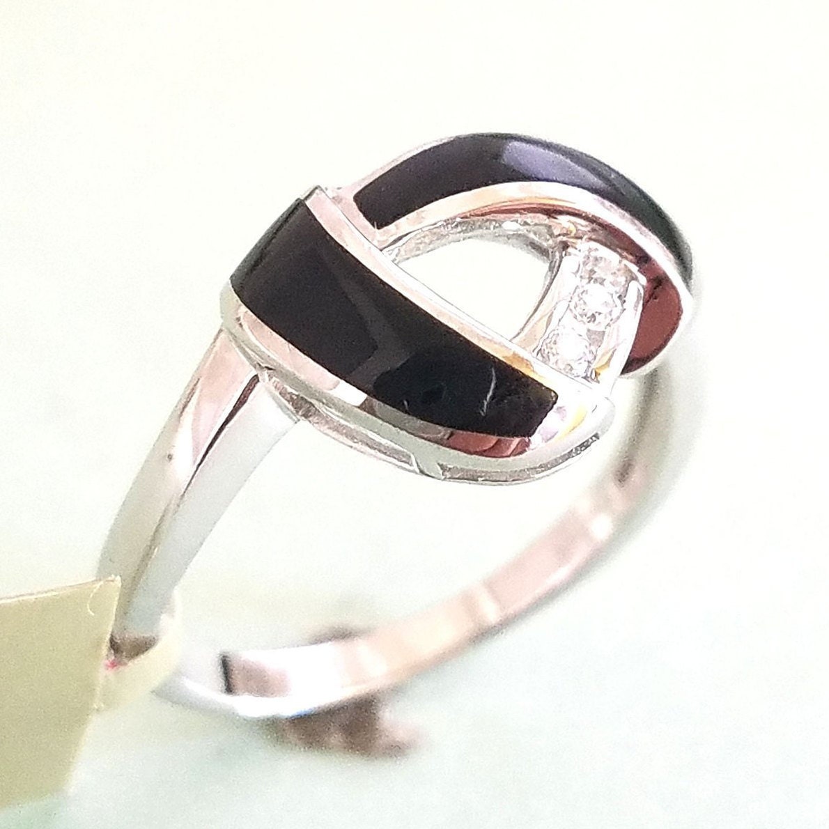 Damen Schwarzer Onix Ring Mit Cz 925 Sterling Silber, Geschenk Für Sie. #2084 Damen Schwarzer Onix Ring Mit Cz 925 Sterling Silber, Geschenk Für Sie. #2084 von StarBuckJewelry