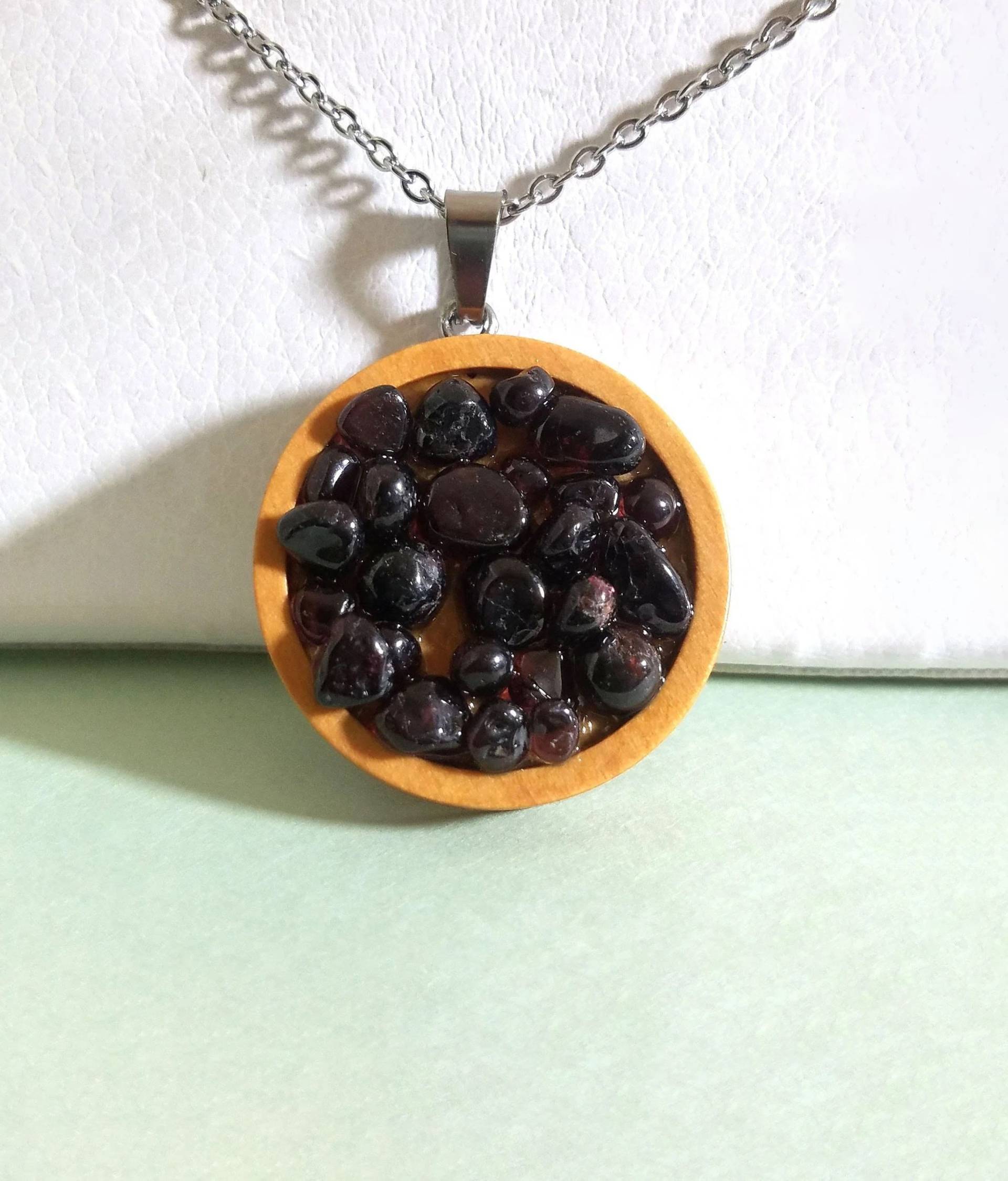 Echte Natürliche Heilsteine Im Holzrahmen Halskette - Bestfriend Angst Obsidean 2067 Echte Natürliche Heilsteine Im Holzrahmen Halskette - Bestfriend Angst Obsidean 2067 von StarBuckJewelry